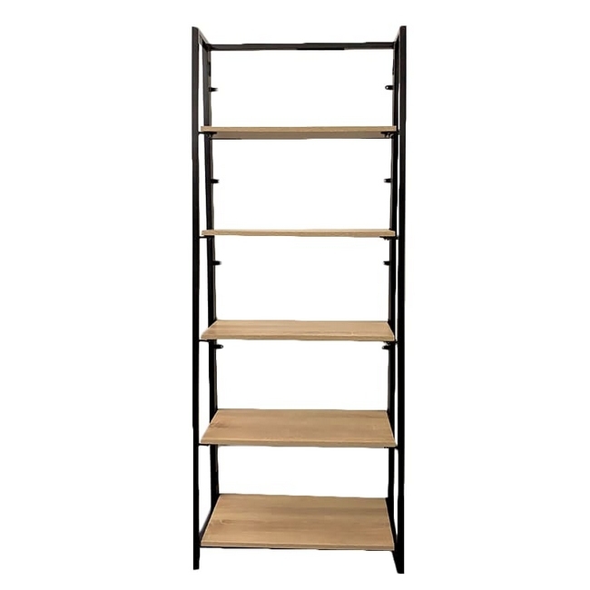 Shelving - 5 Tier - Wood and Steel - 65 x 32 x 166 cm - HH300109