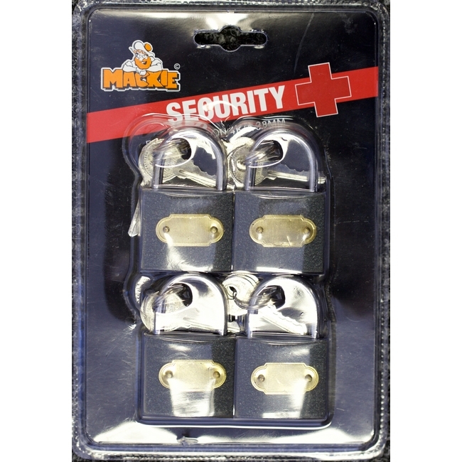 Padlock - Iron - 4k/A - 40mm - Pack of 4 - 97031051