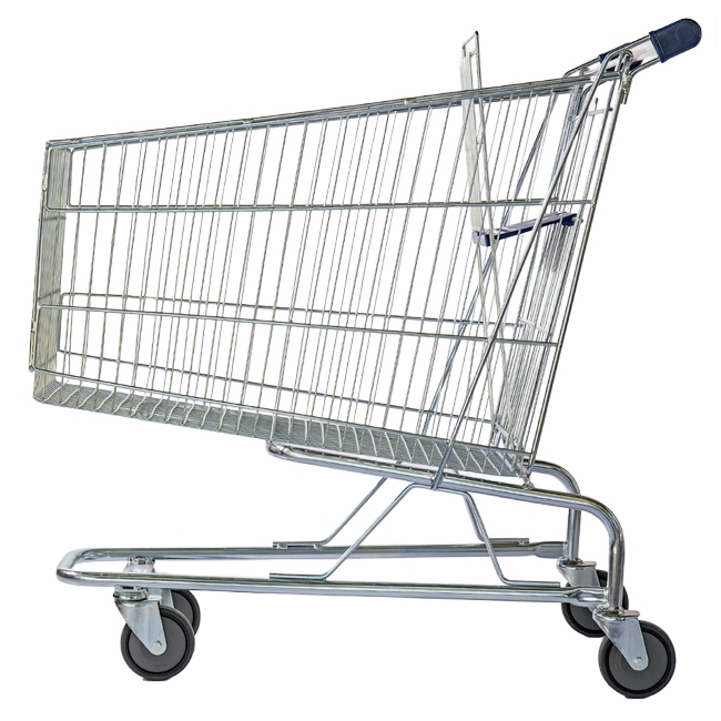 Steel Shopping Trolley - Metal Mesh - with Child Seat - 210L