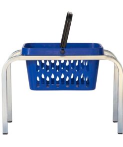 Steel Shopping Basket Stand - No Castors - 65 x 34 x 40cm