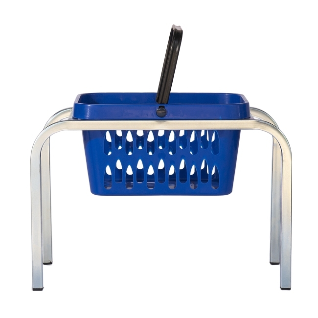 Steel Shopping Basket Stand - No Castors - 65 x 34 x 40cm