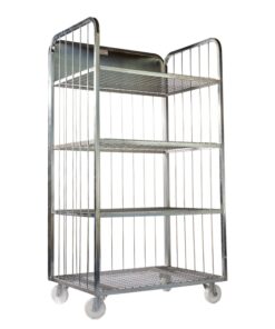 Steel Wire Mesh Egg Trolley - 4 Shelves - 98 x 66 x 175cm