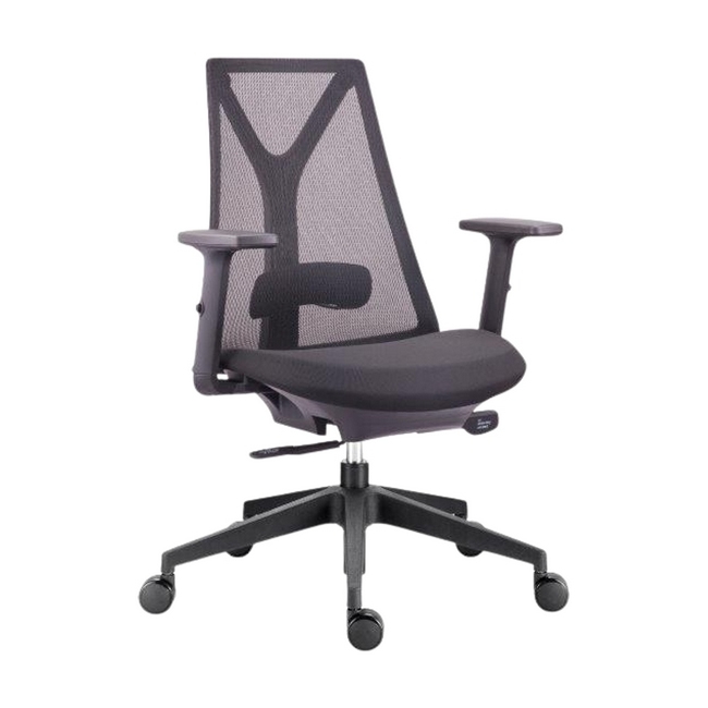 Operators Office Chair - SayL Replica - Mesh and Fabric - Gas Height - Black