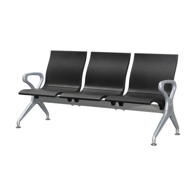 Airport Bench - Public Seating - Polyurethane - Indoor Use - Flat Packed - Three Seater - 177 x 67 x 87 cm