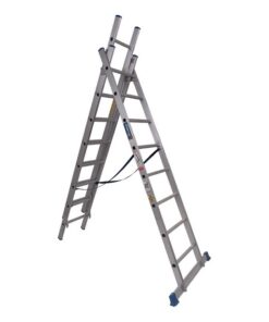 Aluminium Combination Ladder - Double Sided - Medium Duty 5-in-1 Ladder - 8 Rung - 5.2m