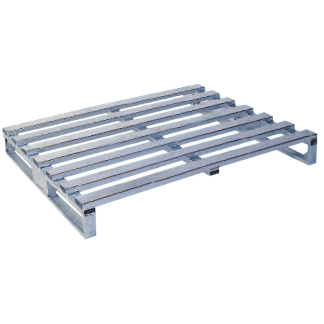 Slatted Steel Pallet - Metal - 120 x 100 x 15 cm