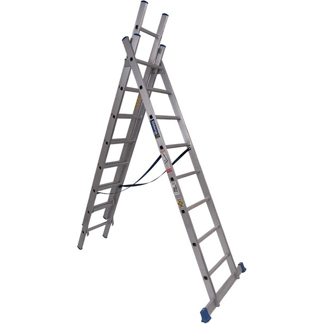 Aluminium Ladder - 5-IN-1 - 10 Rung - Double Sided - 5.2m