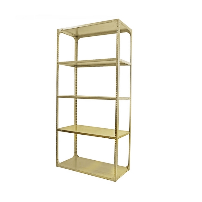 Bolted Shelving Steel Bay 5 Shelves - Uni-Angle - Five Shelf Kit - Painted - 304.8 x 91.4 x 30.5 cm
