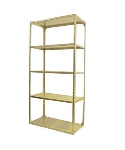Bolted Shelving Steel Bay 5 Shelves - Uni-Angle - Five Shelf Kit - Painted - 243.8 x 91.4 x 30.5 cm