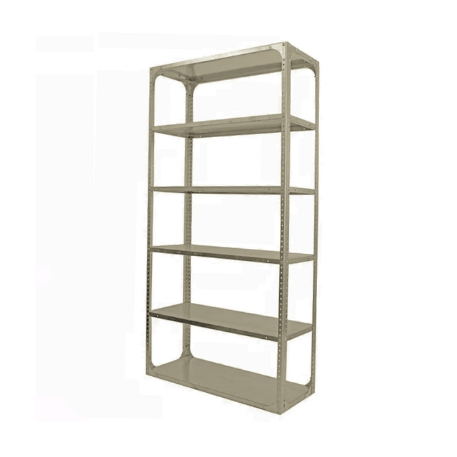 Bolted Shelving Steel Bay 6 Shelves - Uni-Angle - Six Shelf Kit - Painted - 182.9 x 91.4 x 38.1 cm