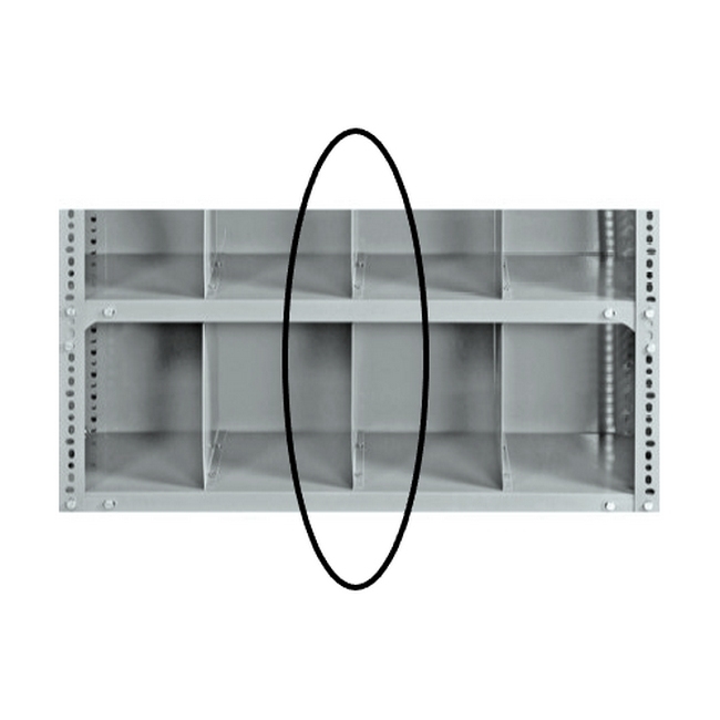 Bolted Shelving Steel Shelf Divider - Uni-Angle - Galvanised - 15.2 x 30.5 cm