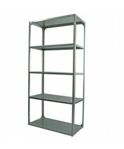 Bolted Shelving Steel Bay 5 Shelves - Uni-Angle - Five Shelf Kit - Galvanised - 335.3 x 91.4 x 38.1 cm