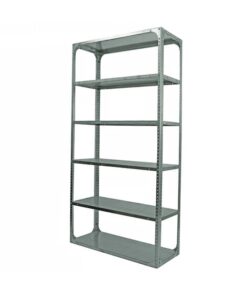 Bolted Shelving Steel Bay 6 Shelves - Uni-Angle - Six Shelf Kit - Galvanised - 213.4 x 91.4 x 30.5 cm