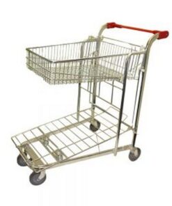 Steel Shopping Trolley - Full Basket