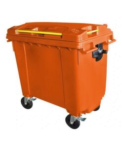 660L Wheelie Bin - 4 Wheel - Bulk Bin - Plastic - Orange