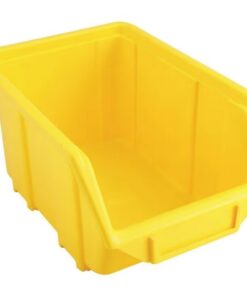 Senator Stack & Hang Plastic Bin - Small Parts Storage - SEN2 - with Label Holder - 24 x 15.5 x 12.5 cm - Yellow