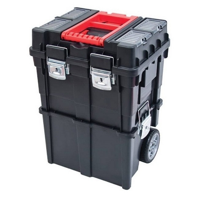 Kennedy Plastic Mobile Toolbox - 4 Organisers - Handle - 35 x 45 x 64.5 cm