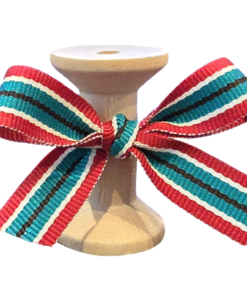 No 222 – Chocolate, Red, Light Cream & Peacock 15mm