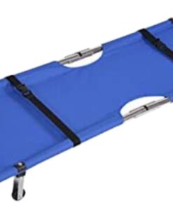 2 Fold Stretcher – Blue with wheels