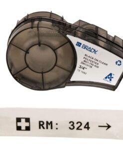Brady BMP21 Cartridge B430 Black on Clear 6.4m x 19.05mm Pack of 1 Roll