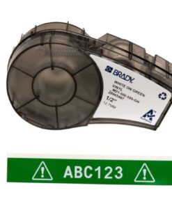 Brady Labels M21-500-595-GN 12.7 x 6.4 m, White on Green, Self-Adhesive, Roll of 6.4 m