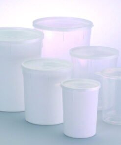 Beaker 1000 ml, PP, natur with closure, single, graduated