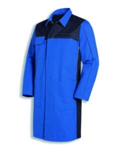 Uvex Men’s Laboratory Coat, Size 64/66, Corn Blue, 65% Cotton, 35% PE, 1/1 Arm, Type 16282