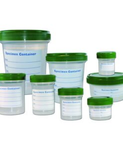 LLG Sample Containers 250ml, PP with HDPE-Screw Cap and Plain Label, Sterile and Single Packed, Pack of 70