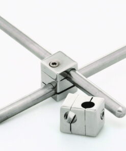 ISOLAB Bosshead, Cast Steel, Chrome-Plated, Max Ø Rod 12 mm