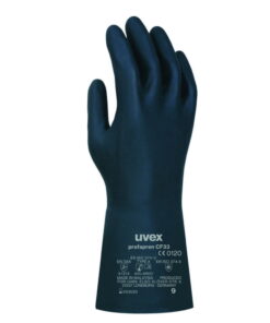Uvex Protection Gloves PROFAPREN CF33 Chloroprene 33 cm, Size 11 (XXL), Type 60119, Dark Blue, Pack of 10 Pairs​