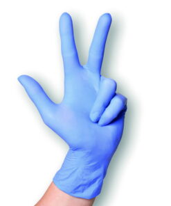 Semperit Disposable Gloves Size L 8-9 Semperguard Xtra-Lite 200 Nitrile Lavender Blue Powder-Free Pack of 200