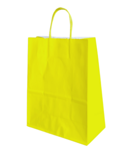 Eco Bag – A4 Yellow on White Kraft