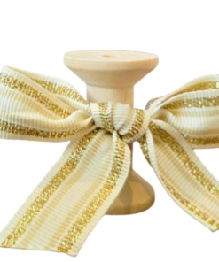 No 196 – Cream with Gold Lurex 20mm x 20m