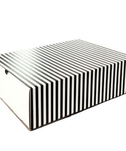 Matchbox – Black & White Pin-stripe (LRG) 350 x 240 x 90mm