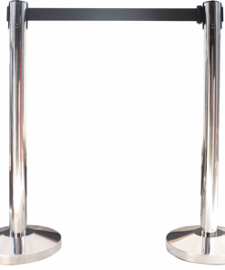 Retractable Queue Barrier with Black Belt