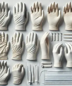 Uvex Disposable Gloves U-Fit Size M Nitrile 240mm Silicone-Free Powder-Free Blue Pack of 100