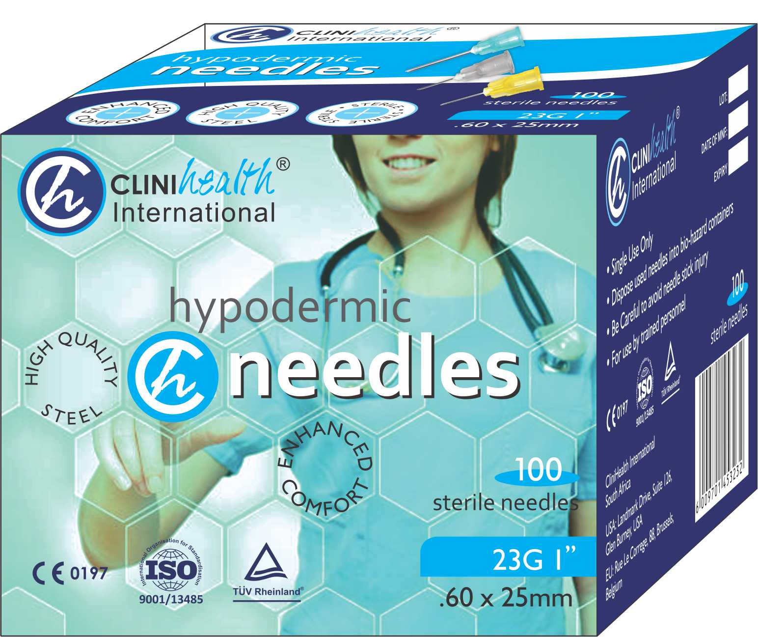 Needle 23G 1? (.60X.25) CliniHealth -100s