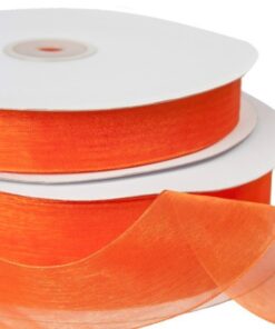 Orange Organza Ribbon 40mm x 100m