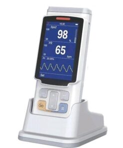 Handheld pulse oximeter with charging station PC100SC (Suitable for Infant to Adult, with adult probe & rechargeable battery)