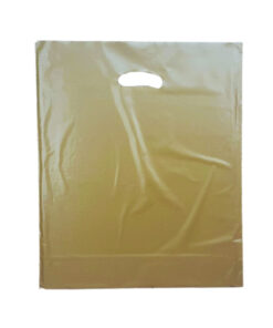 Gold Plastic Carrier Bags (460+40x380mm)(1000 Units)