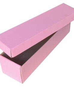 Base & Lid Box – Wine box – Pink Kraft – 405 x 102 x 100mm