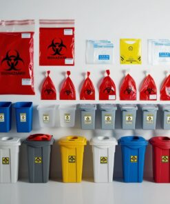 biohazard trash bin