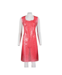 Plastic Apron 100���s 10 Microns Red