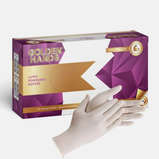 Powdered Latex Examination Gloves (Golden Hands)