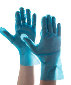 Alternative view of TPE Gloves Clear & Blue ��� Golden Hands 200���s