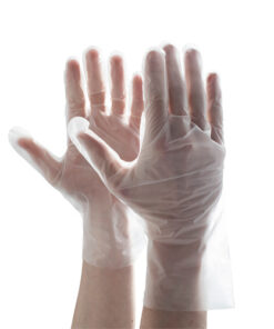 TPE Gloves Clear & Blue ��� Golden Hands 200���s