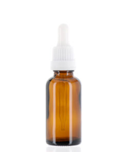 Amber Glass Bottle With Glass Dropper - 30ml