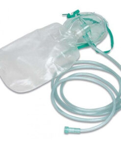 Rebreather Oxygen Mask with 2m Tubing & Bag ��� Sterile, Adult & Paediatric