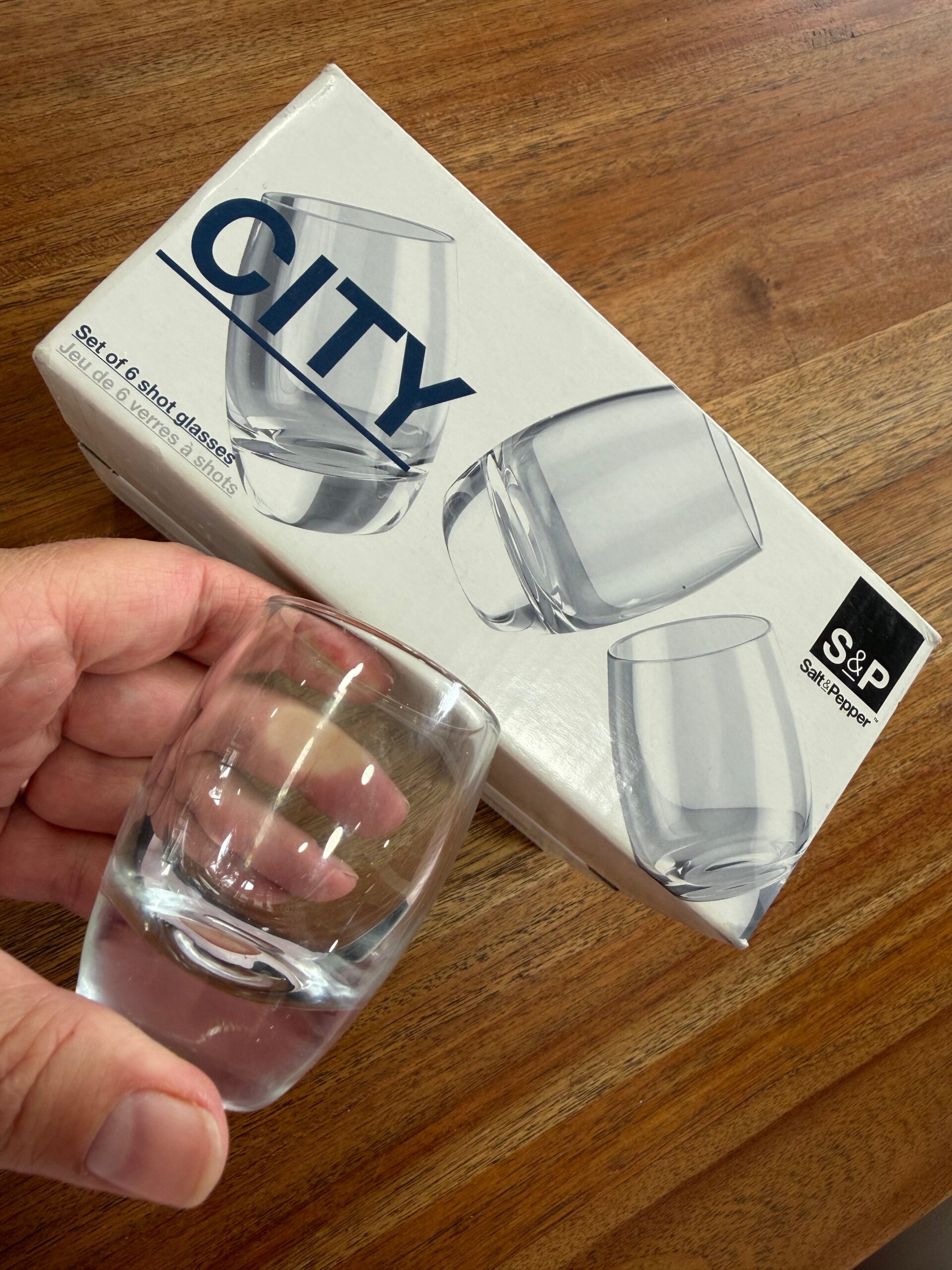 6 new small glasses (use for decanting scrub etc) DEMO
