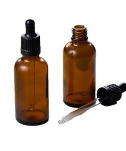Dropper Bottles Amber-Black Lids